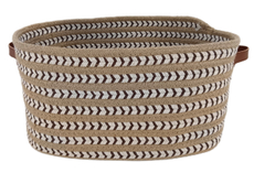 Tarrington House Корзина для хранения Boho со шнуровкой с ручкой серая размер L, 350 x 250 x 180см