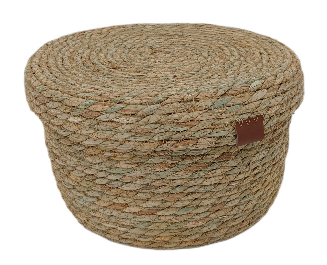 Tarrington House Корзина для хранения Straw с крышкой размер S, 360 x 160 x 160мм