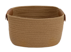Tarrington House Корзина для хранения Deco с бежевой шнуровкой размер S, 270 x 250 x 160мм
