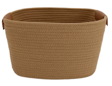 Tarrington House Корзина для хранения Deco с бежевой шнуровкой размер L, 380 x 290 x 230мм