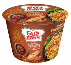 Лапша быстрого приготовления Биг ланч Паприкаш с курицей и перцем, 90г