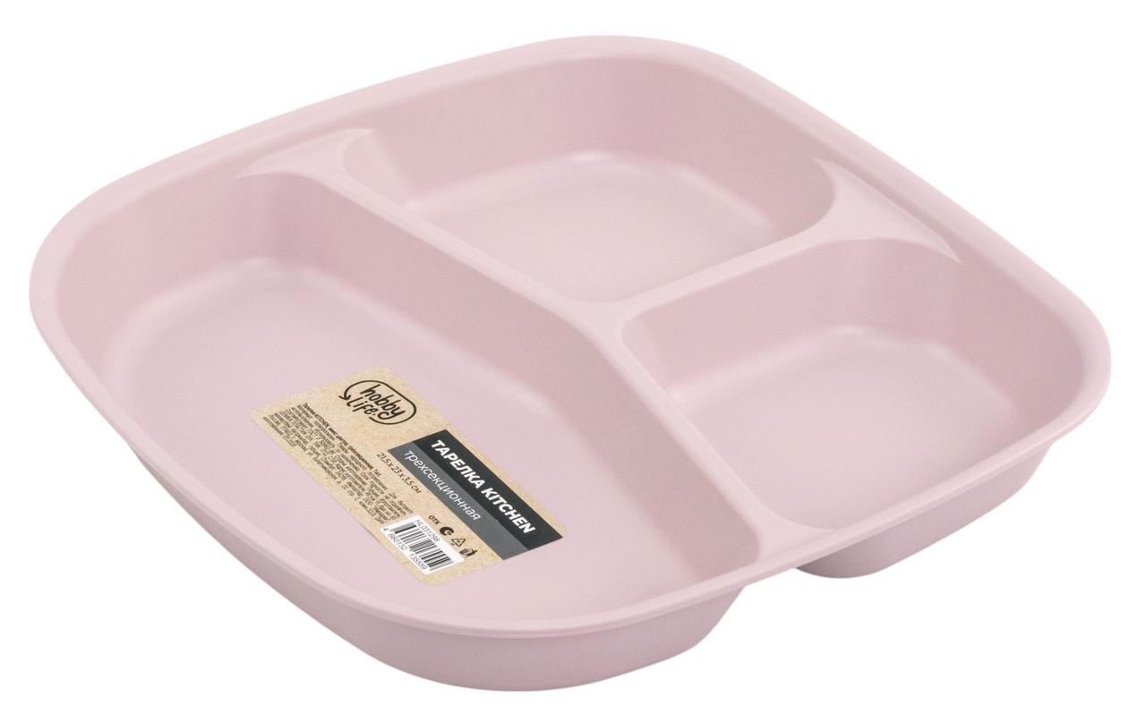 Изображение товара Тарелка Hobby Life Kitchen 3 секции, 21.5 x 23 x 3.5см