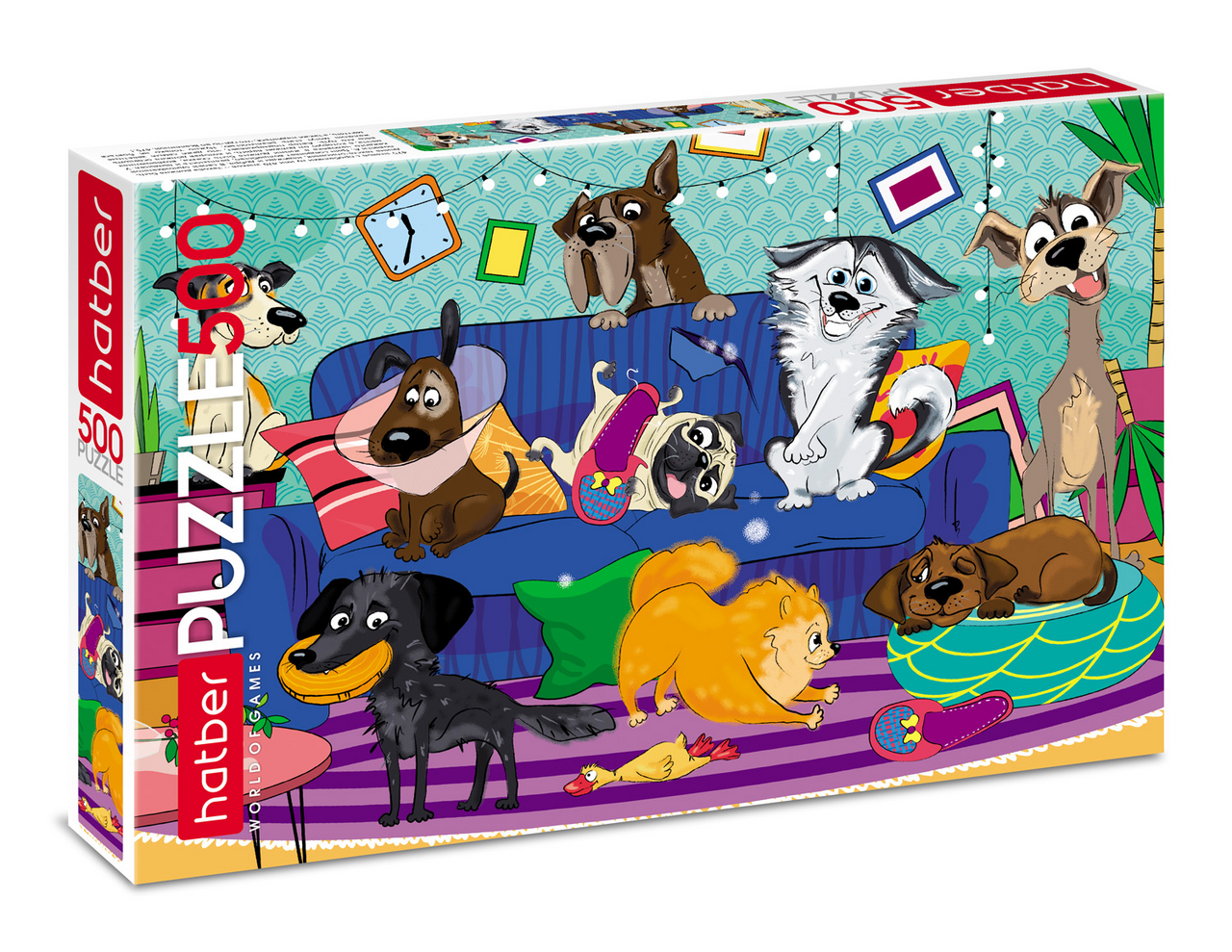 Пазлы Hatber Гав-пати для детей 500 элементов А2Ф, 480 x 330мм