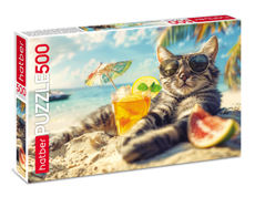 Пазлы Hatber Котик на релаксе для детей 500 элементов А2Ф, 480 x 330мм