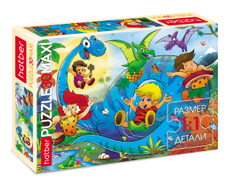 Пазлы Hatber Maxi Приключения с Дино для детей 30 элементов А4Ф, 290 x 210мм