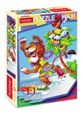 Пазлы Hatber Maxi Каникулы в Африке для детей 30 элементов А4Ф, 210 x 290мм