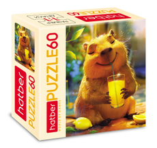 Пазлы Hatber Солнечная капибара для детей 60 элементов А5Ф, 165 x 230мм