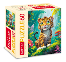 Пазлы Hatber Леопардик для детей 60 элементов А5Ф, 165 x 230мм