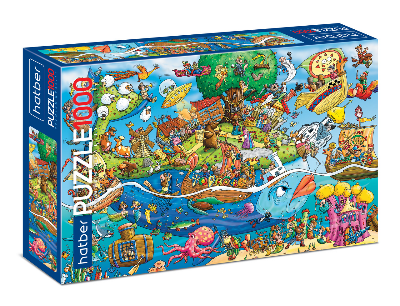 Пазлы Hatber Рыба-Кит 1000 элементов А2Ф, 680 x 480мм