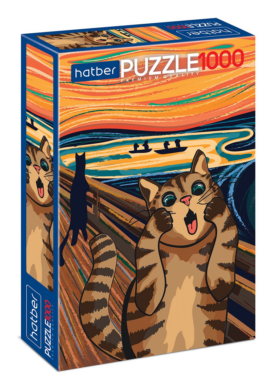 Пазлы Hatber Кот Мунка 1000 элементов А2Ф, 480 x 680мм