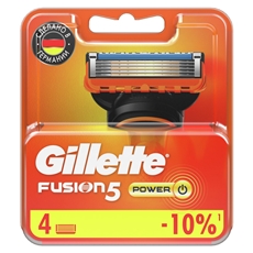 Кассета для бритвенного станка Gillette Fusion Power, 4шт