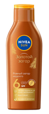Лосьон для тела Nivea солнцезащитный Золотой загар SPF6, 200мл