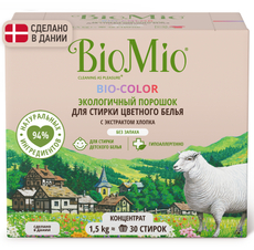 Стиральный порошок BioMio для цветного белья, 1.5кг