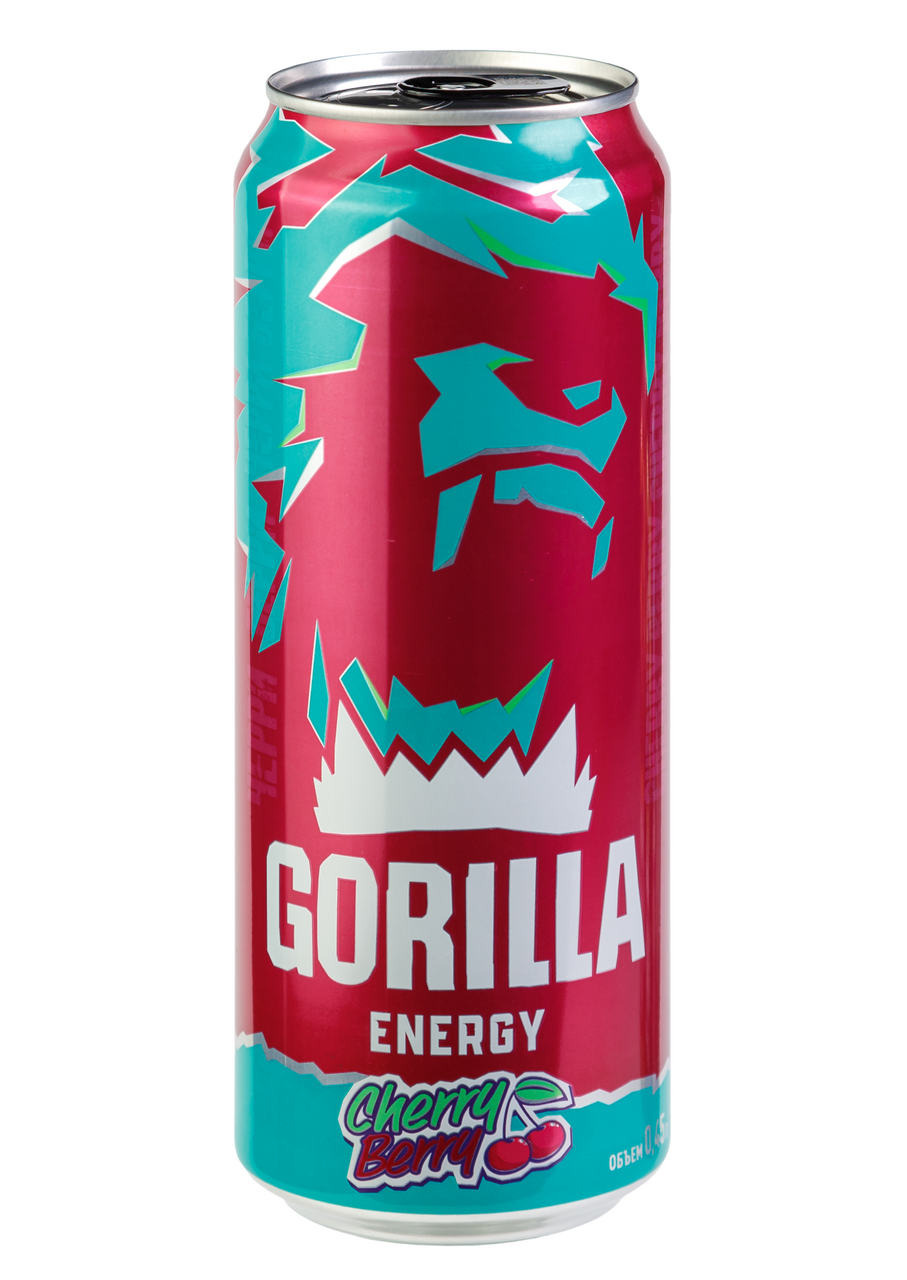 Напиток энергетический Gorilla Cherry Berry с вишней, 450мл
