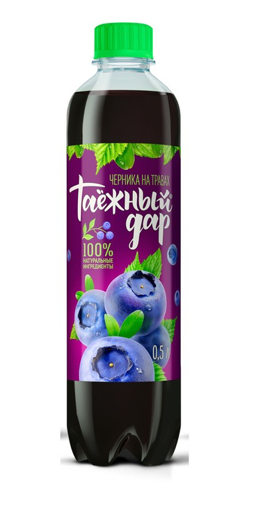 Напиток Таежный Дар черника газированный, 500мл