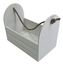 Tarrington House Ящик для хранения Гифт деревянный белый, 30 x 18 x 25см