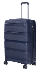 Чемодан Novelty Lines темно-синий размер L 4 колеса, 49 x 31 x 75см