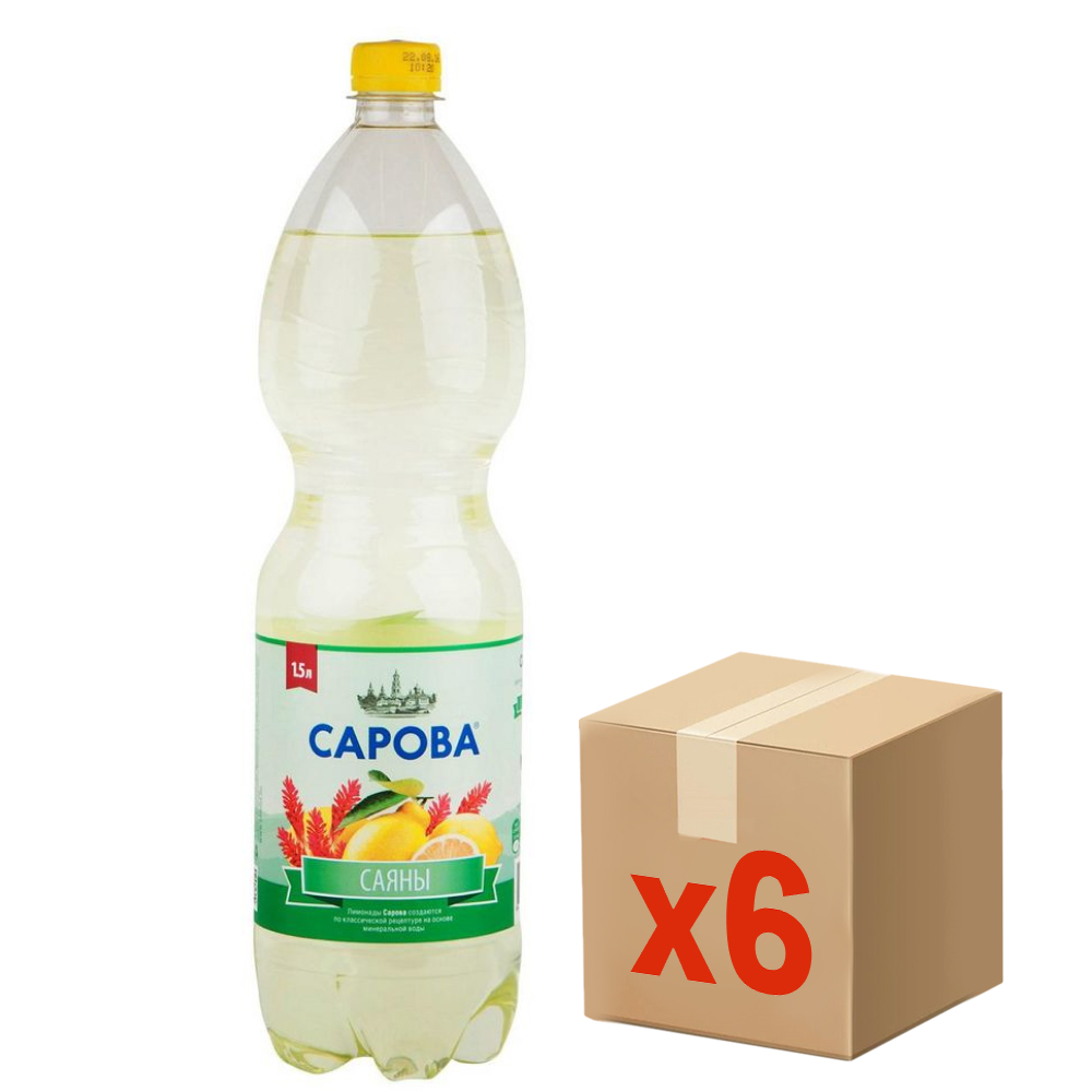 Напиток Сарова Саяны газированный, 1.5л x 6 шт