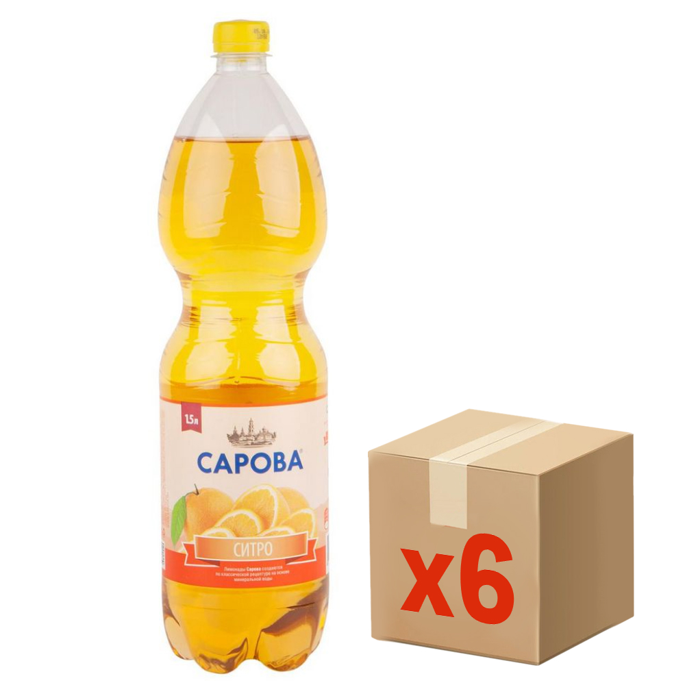 Напиток Сарова Ситро газированный, 1.5л x 6 шт