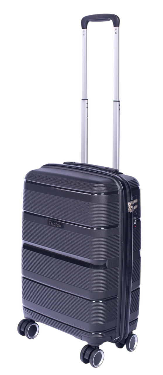 Чемодан Triplus Nova черный размер S 4 колеса, 36.5 x 22.5 x 56см