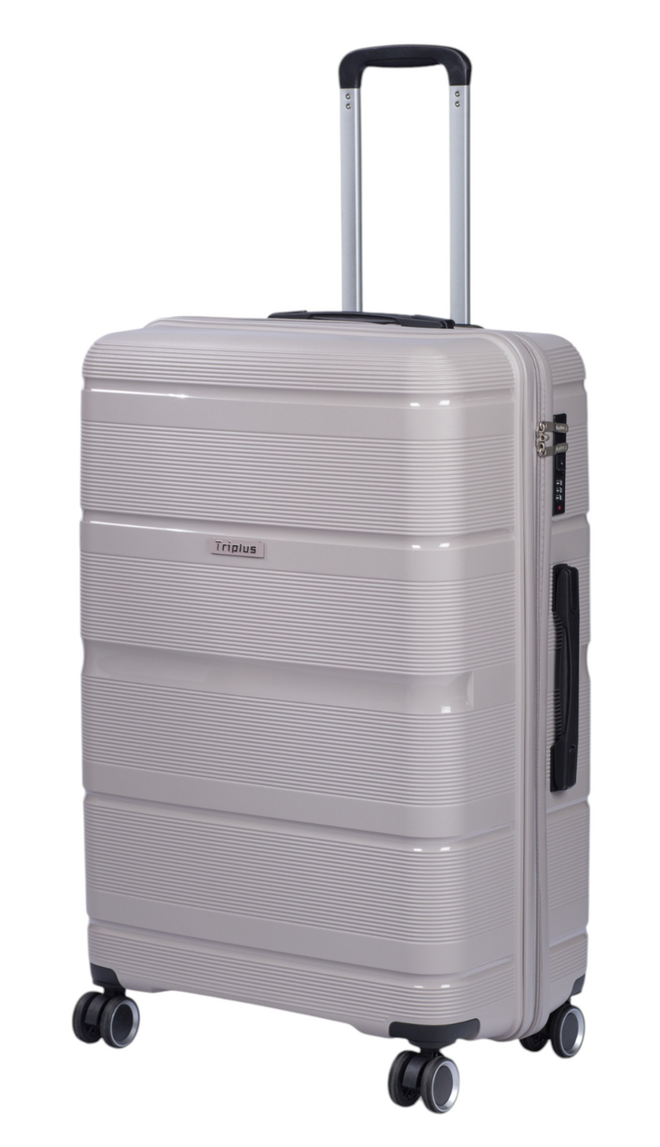 Чемодан Triplus Nova серый размер L 4 колеса, 49 x 31 x 75см