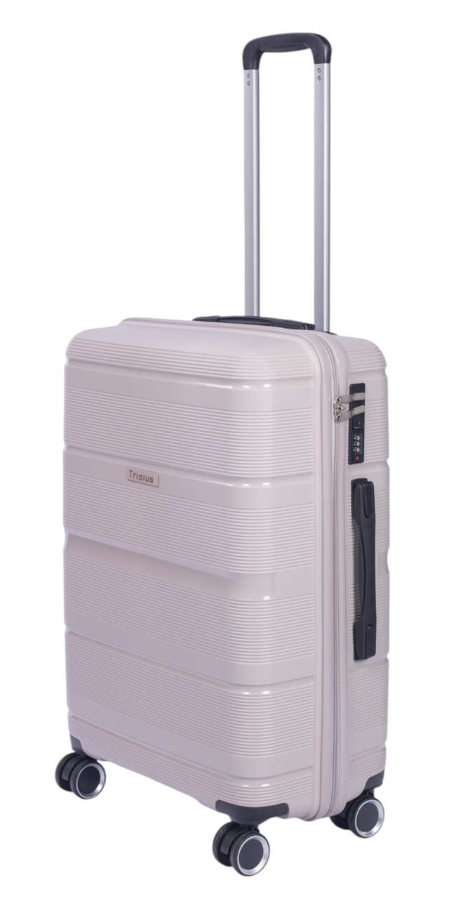 Чемодан Triplus Nova серый размер M 4 колеса, 44 x 26.5 x 65см