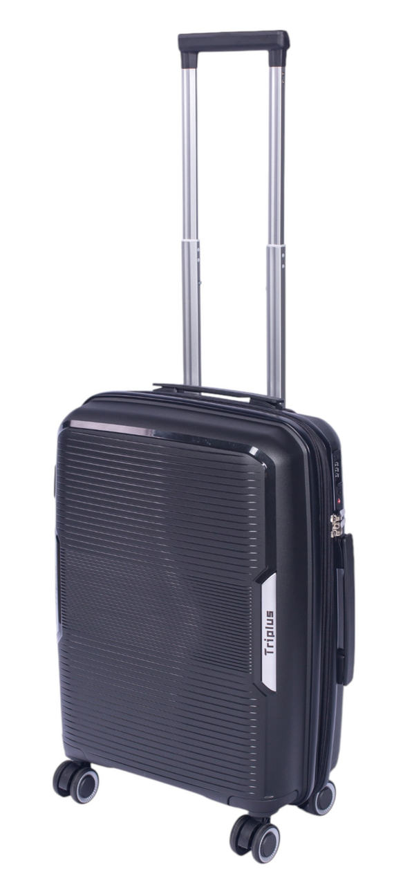 Чемодан Triplus Rock черный размер S 4 колеса, 36.5 x 22.5 x 56см