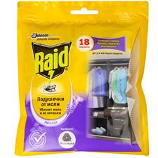 Подушечки от моли RAID, 18 шт