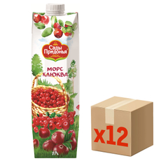 Морс Сады Придонья клюквенный, 1л x 12 шт