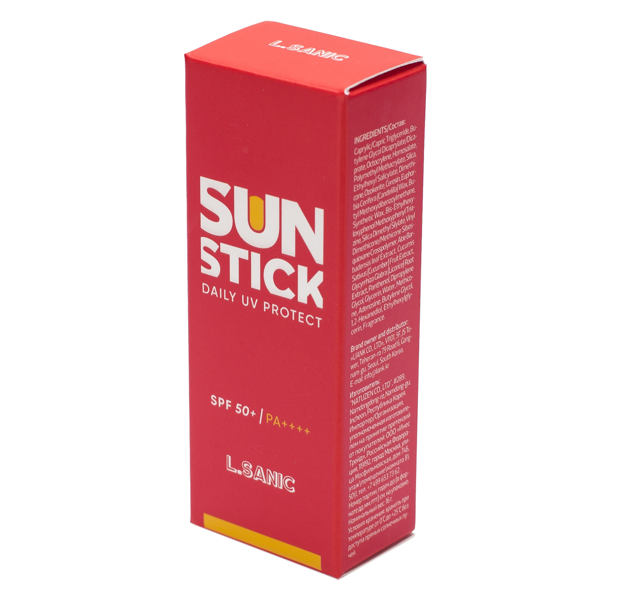 Стик L.Sanic солнцезащитный SPF50+, 16г