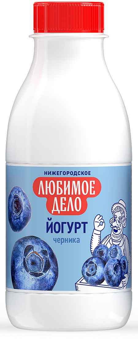Йогурт питьевой Любимое дело с черникой 1.5%, 420г