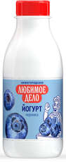 Йогурт питьевой Любимое дело с черникой 1.5%, 420г