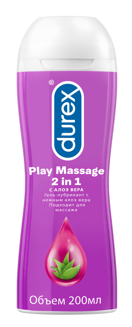 Гель-смазка Durex 2в1 с алоэ, 200мл