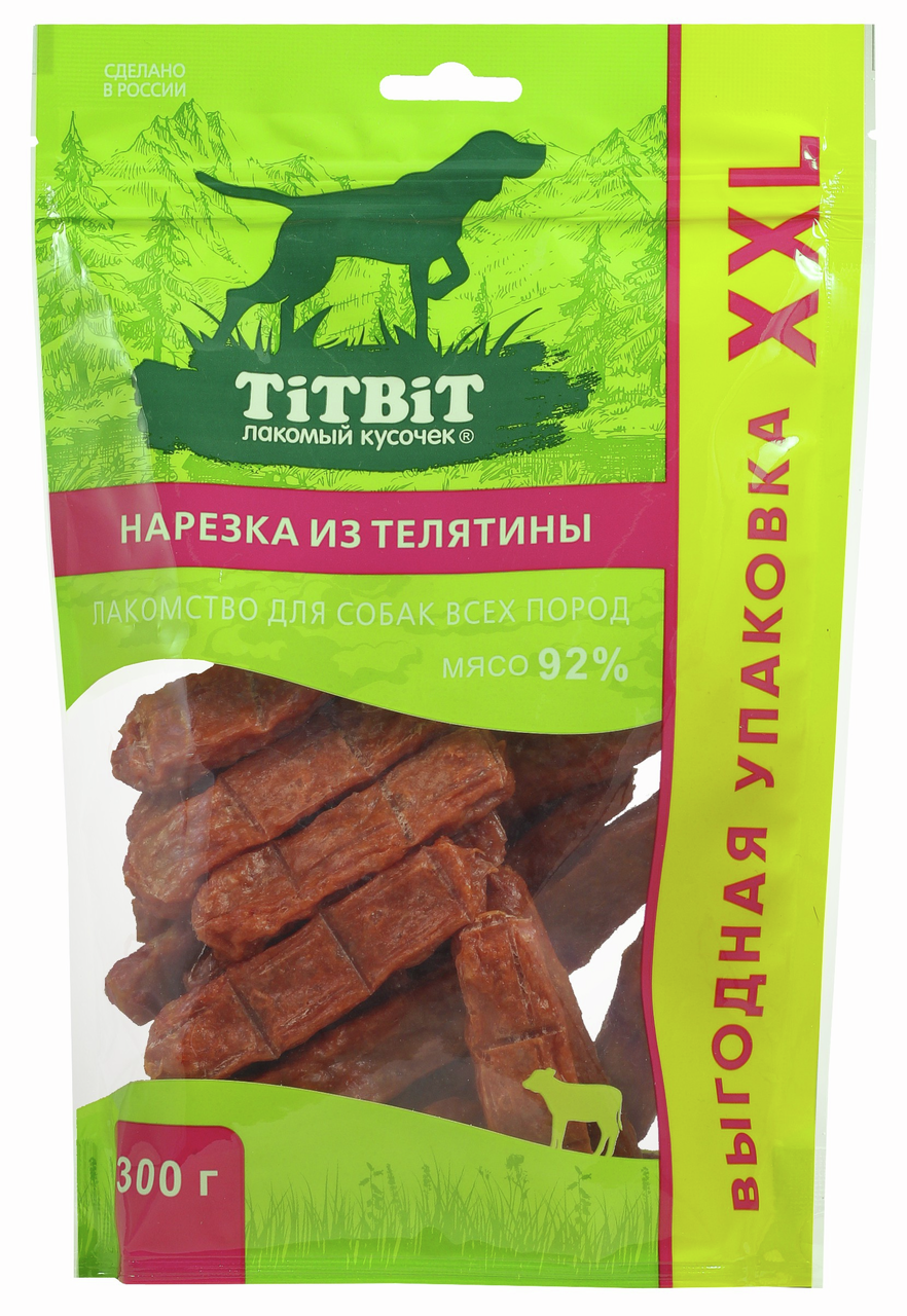 Нарезка из телятины Titbit для собак, 300г
