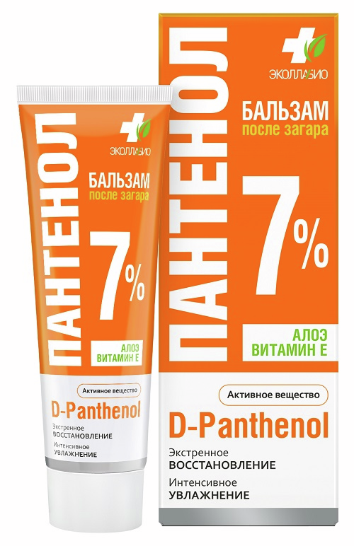 Бальзам после загара Пантенол с алоэ 7% и витамином E, 90мл