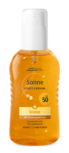 Спрей Medipharma Cosmetics Sonne с активацией загара солнцезащитный SPF50, 200мл
