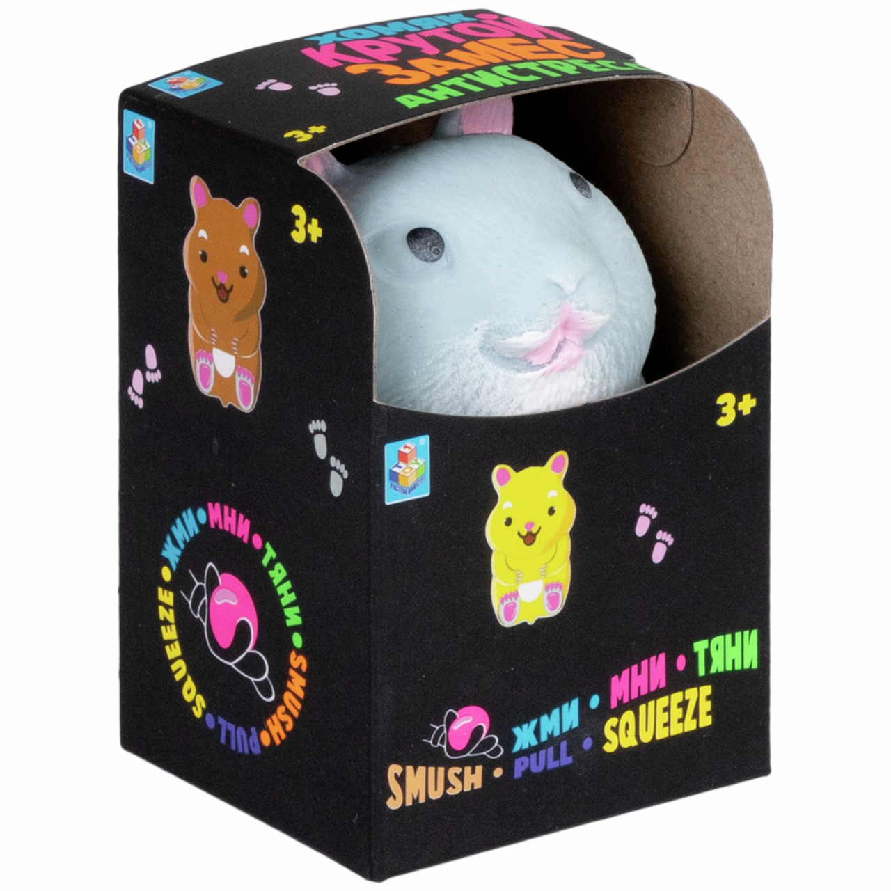 Игрушка 1Toy Хомяк 3 цвета, 7.5 x 5.5см