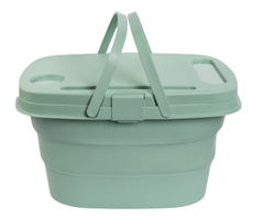 Корзина для пикника Hobby Life Magic зеленая складная + столик, 21л