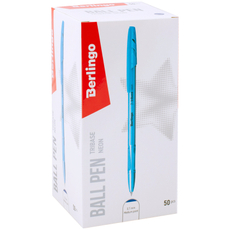 Ручки шариковые Berlingo Tribase синие 0.7мм, 50шт