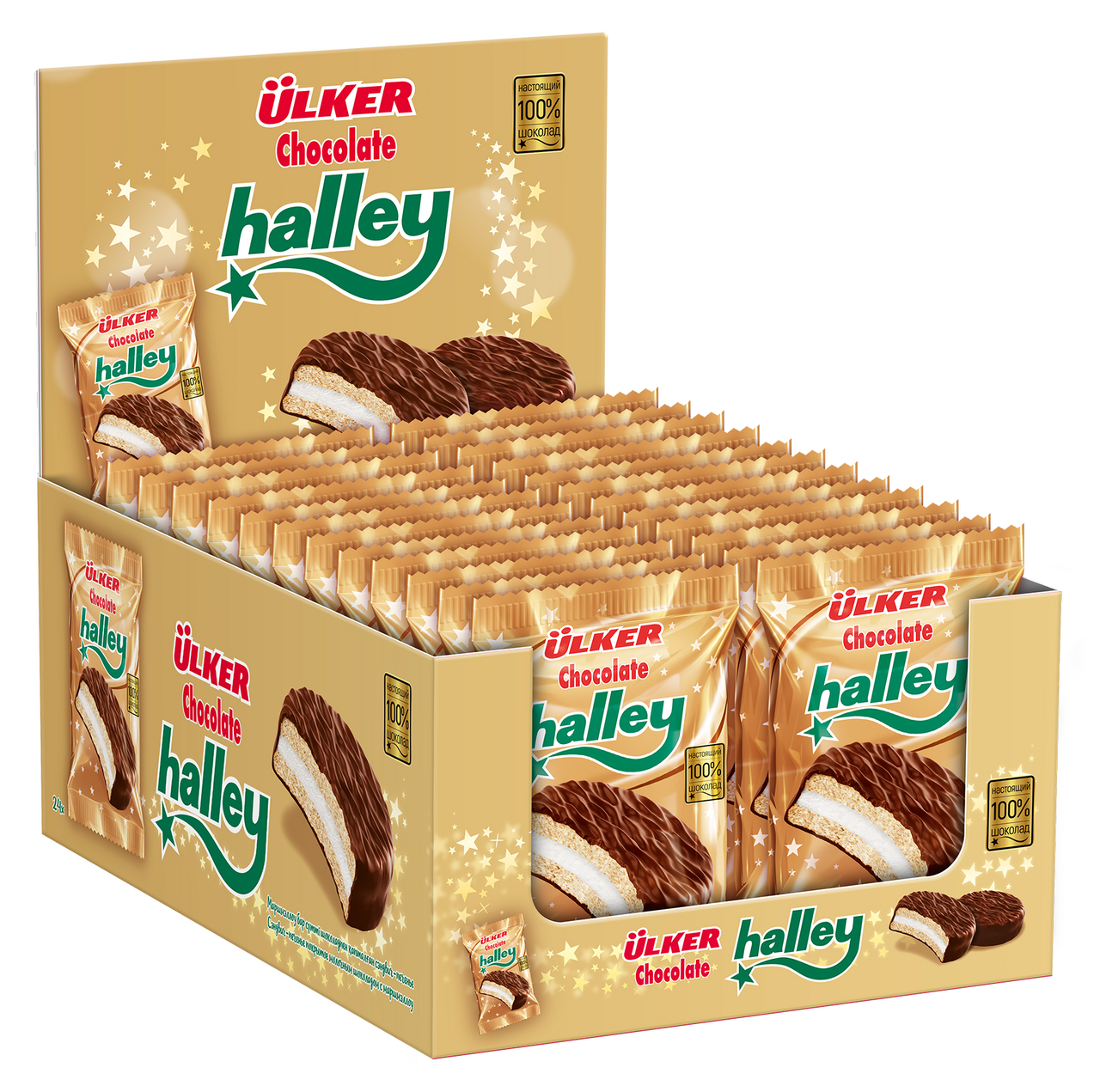 Печенье сэндвич Ulker с молочным шоколадом, 28г x 24 шт