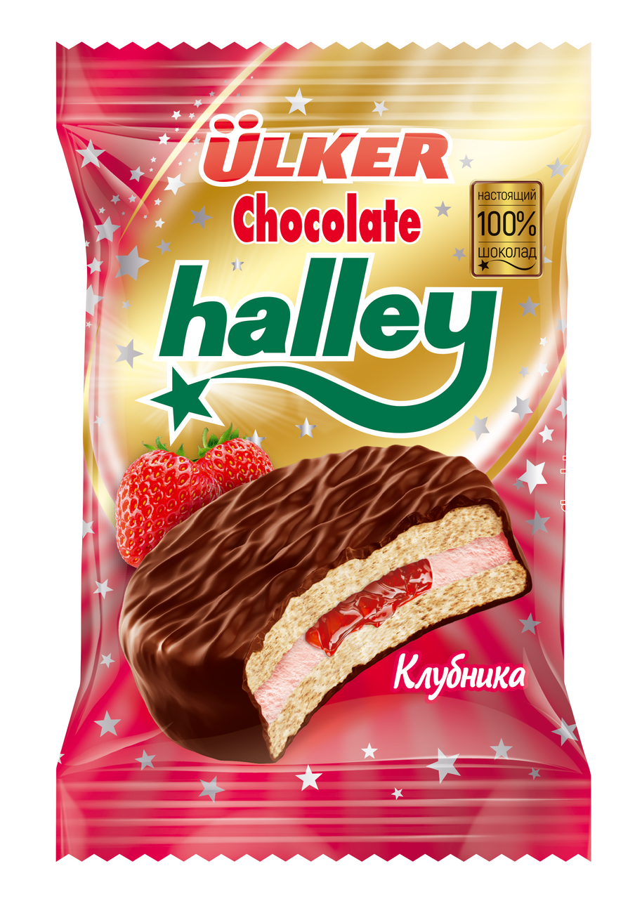 Печенье сэндвич Ulker с шоколадом и клубникой, 30г