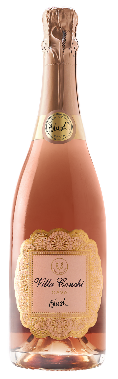 Вино игристое Villa Conchi Cava Blush розовое сухое, 0.75л