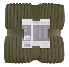 Tarrington House Плед Print фланелевый оливковый, 150 x 200см