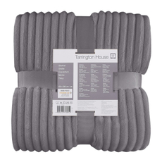 Tarrington House Плед Print фланелевый серый, 150 x 200см