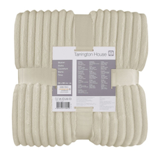 Tarrington House Плед Print фланелевый бежевый, 150 x 200см