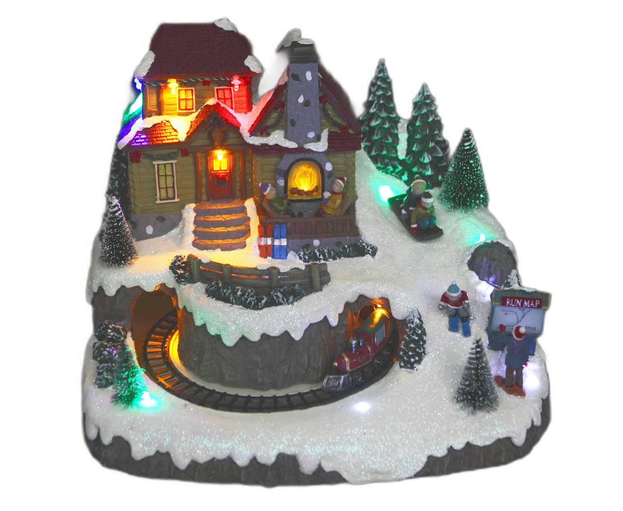 Tarrington House Фигура музыкальная деревня 15Led, 23см