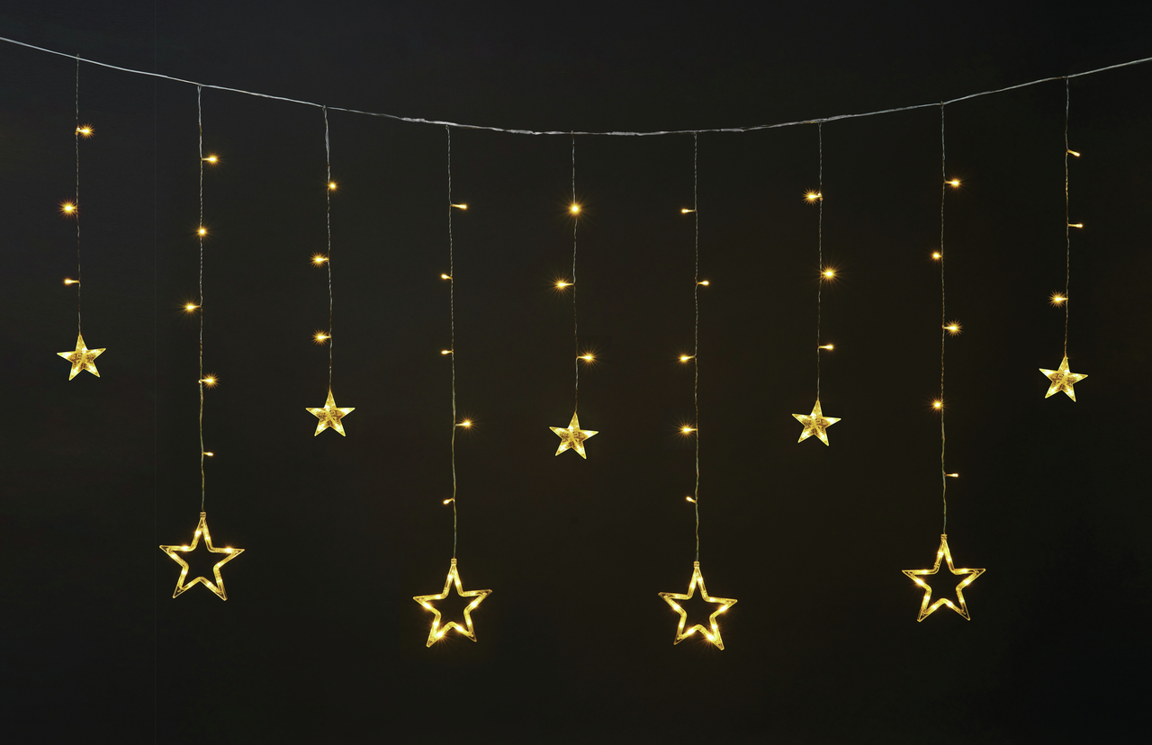 Tarrington House Гирлянда Звезды 138Led теплый белый, 2.75 x 1.04см