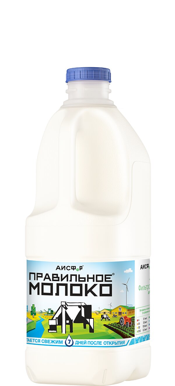 Молоко ПРАВИЛЬНОЕ МОЛОКО пастеризованное 1,5%, 2л