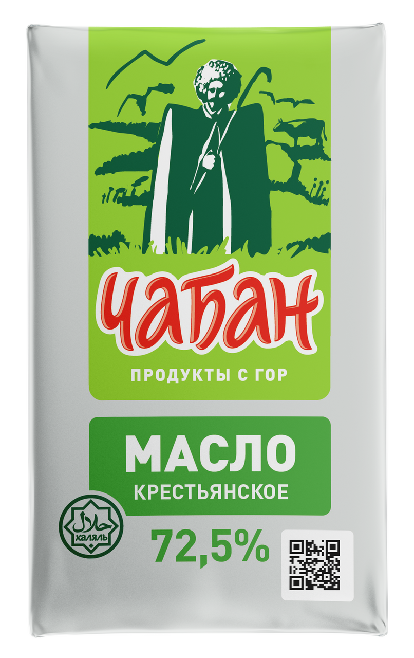 Масло сливочное Чабан Халяль крестьянское 72.5%, 330г