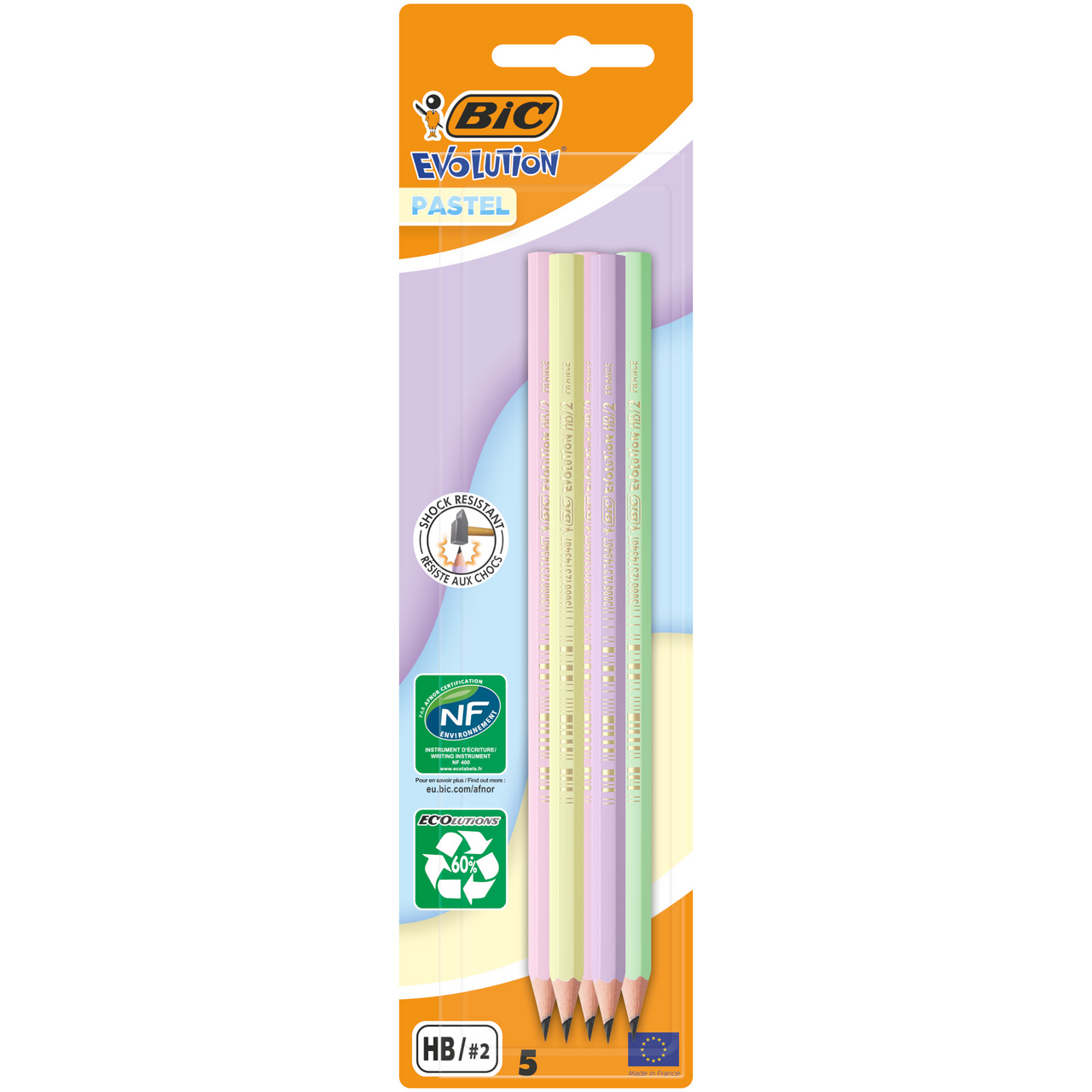 Изображение товара Карандаш BIC Evolution Pastel, 5шт